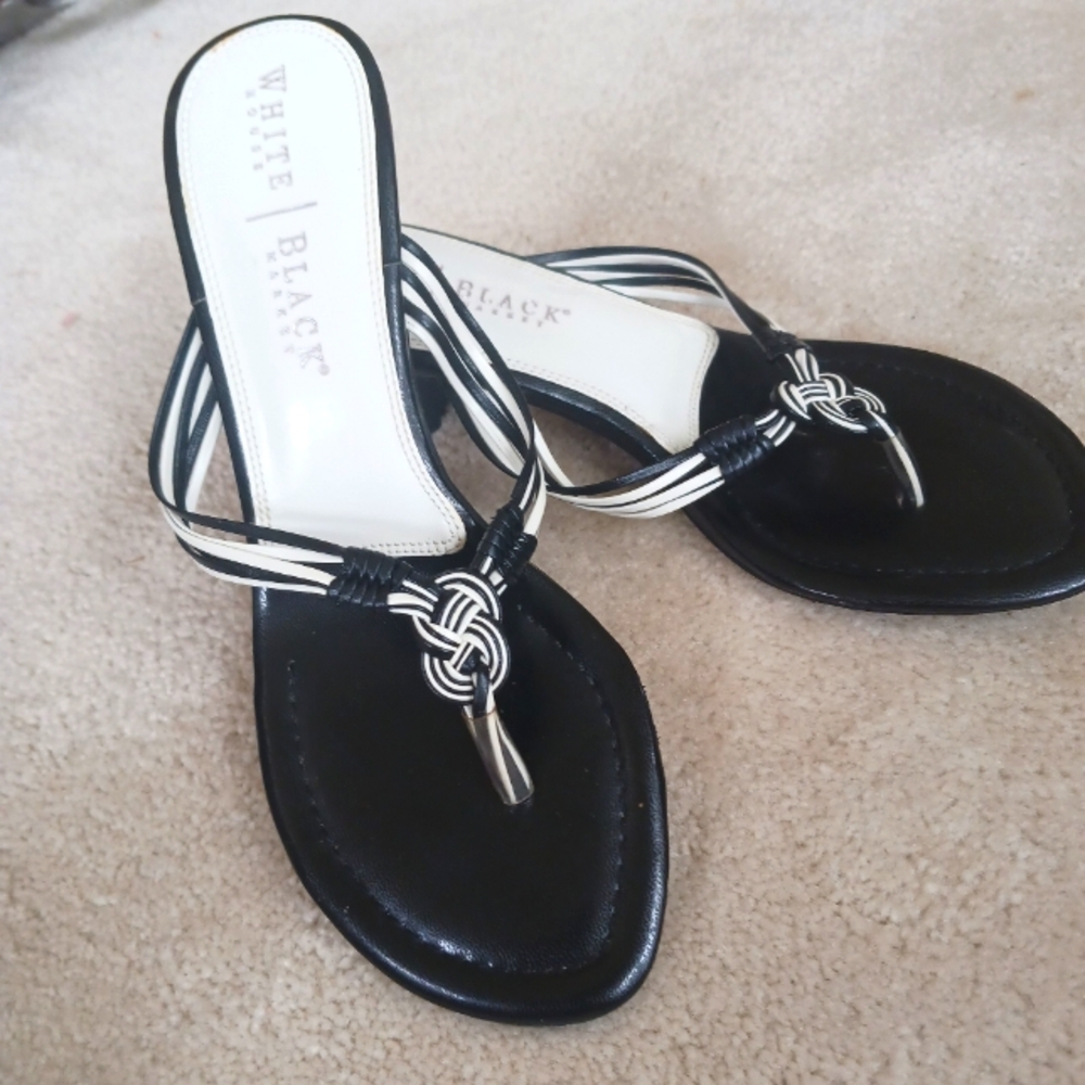 Black And White Sandals